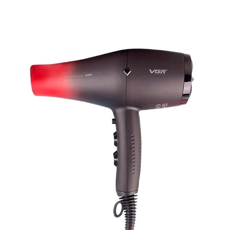 سشوار موتور AC وی جی آر VGR V-462 قرمز مشکی یا مشکی