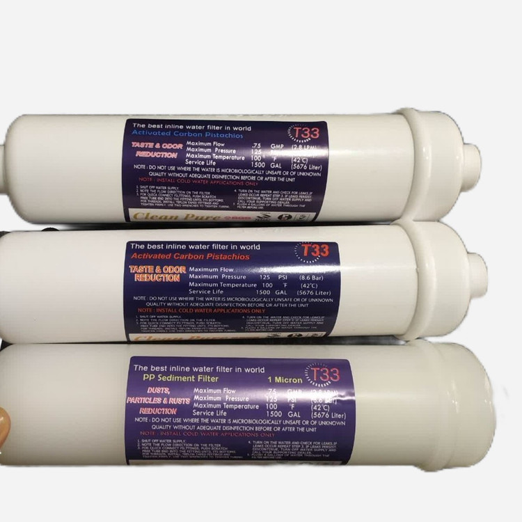 فیلتر اینلاین تصفیه آب خانگی - 3 عددی - کلین پیور ا Water Filters Set Inline Clean Pure