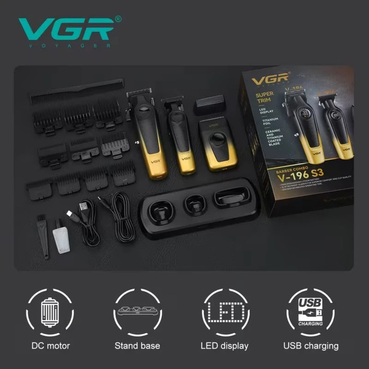 ست ماشین اصلاح ویجیآر مدل V-196s3 VGR V-196s3 Hair Clipper Set
